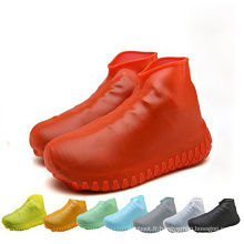 2020 Réutilisation d&#39;étanchées de chaussures de pluie imperméable Couverture de chaussures de course en silicone Couvre Orange
